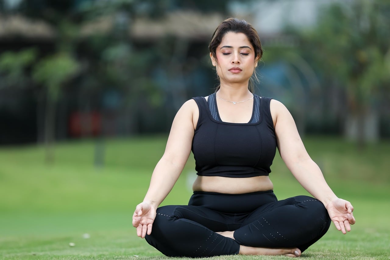 Woman, yoga, meditation — Here are some of the facts about the CBD products